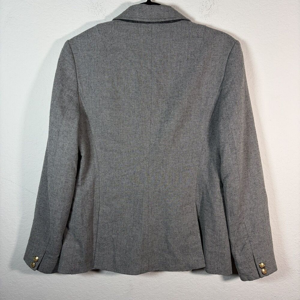 Banana Republic Women’s Italian Yarn Wool Blend Gray Blazer Size 8 Stretch - Picture 5 of 12